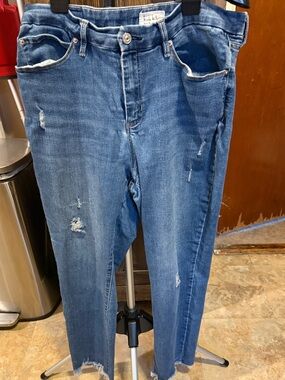 Nicole Miller High-Rise Distressed Women's ankle slim size 12 Jeans